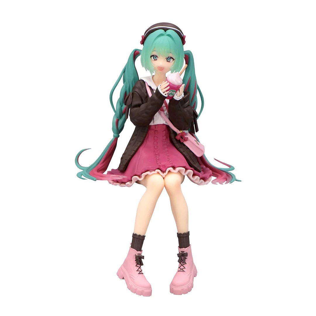 Figurine Hatsune Miku Pink Ver. Noodle Stop Furyu Hatsune Miku - Natsume Corp