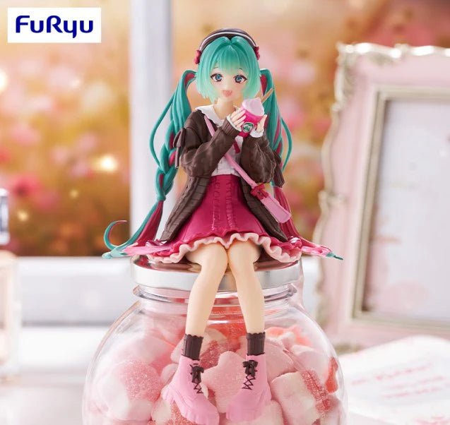 Figurine Hatsune Miku Pink Ver. Noodle Stop Furyu Hatsune Miku - Natsume Corp