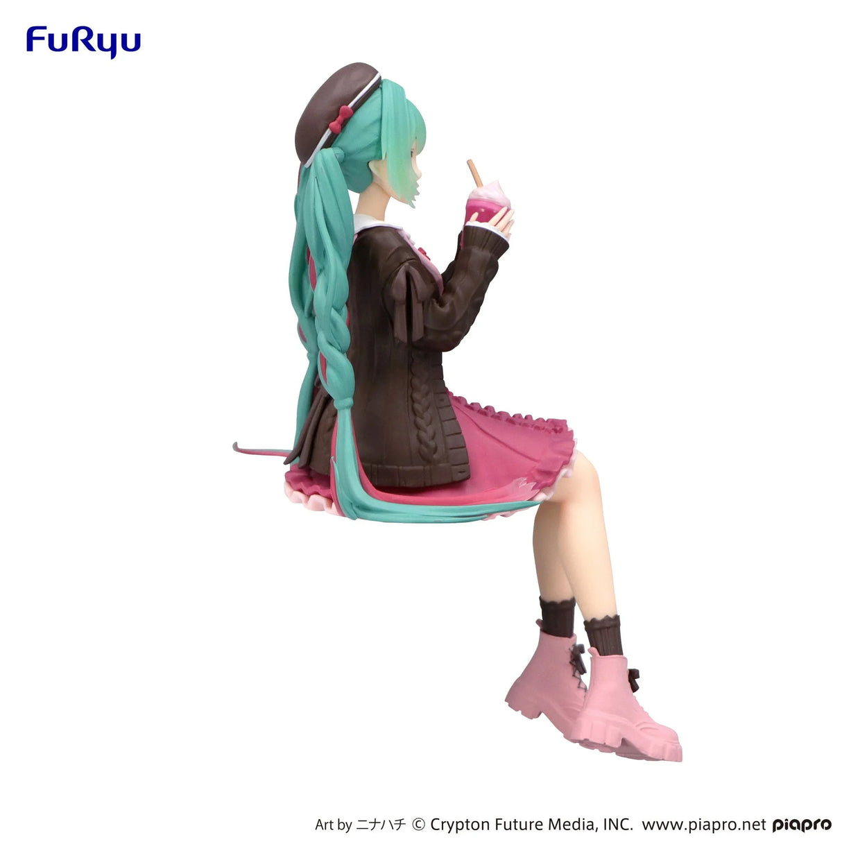 Figurine Hatsune Miku Pink Ver. Noodle Stop Furyu Hatsune Miku - Natsume Corp