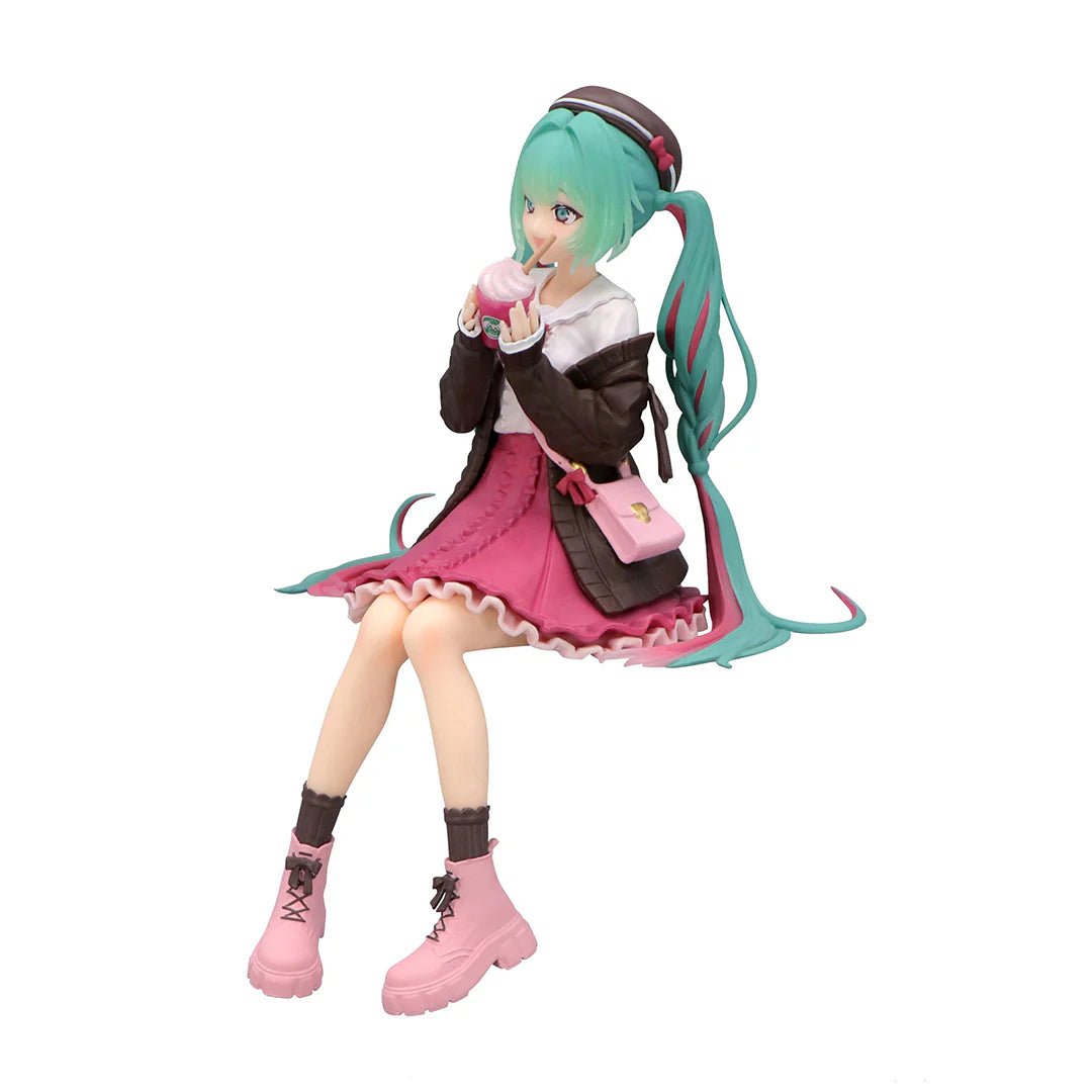 Figurine Hatsune Miku Pink Ver. Noodle Stop Furyu Hatsune Miku - Natsume Corp