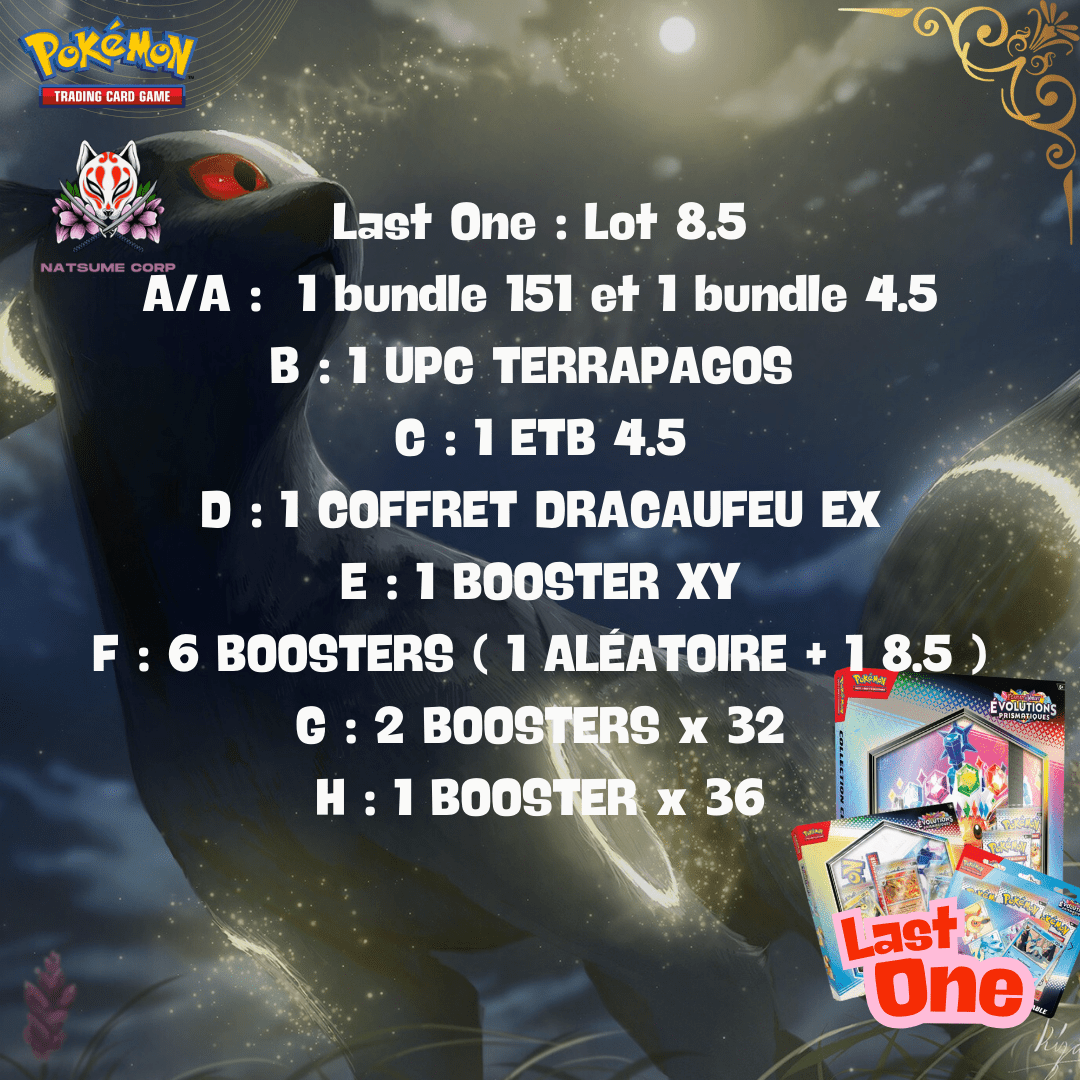 Loterie Pokémon Kuji - Natsume Corp - Natsume Corp