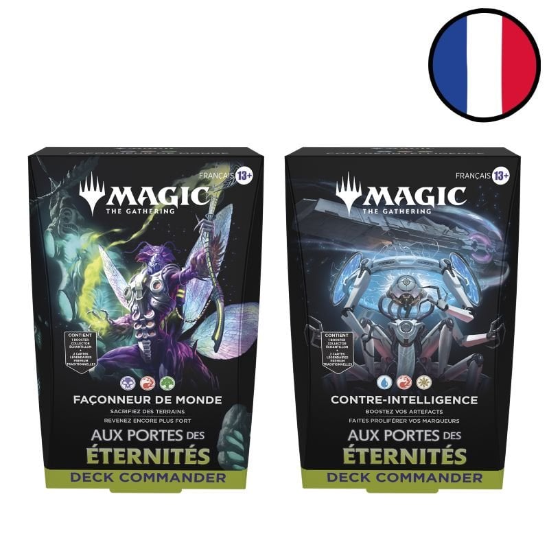 Magic The Gathering - Lot des 2 Decks Commander Aux portes des Éternités - FR - Natsume Corp