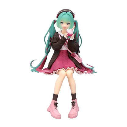 Figurine Hatsune Miku Pink Ver. Noodle Stop Furyu Hatsune Miku - Natsume Corp